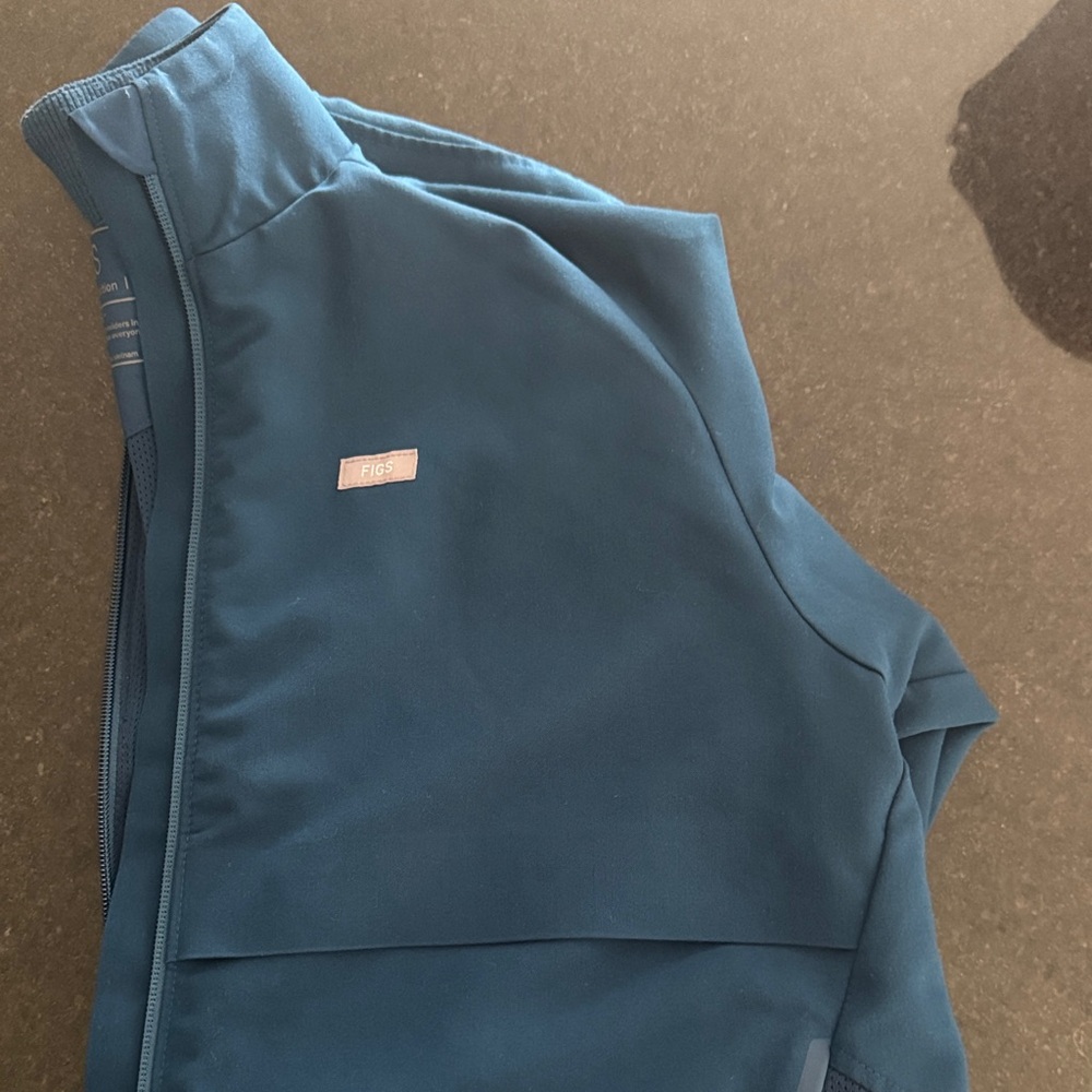Figs Caribbean Blue Sidney Bomber Jacket